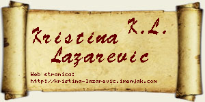 Kristina Lazarević vizit kartica